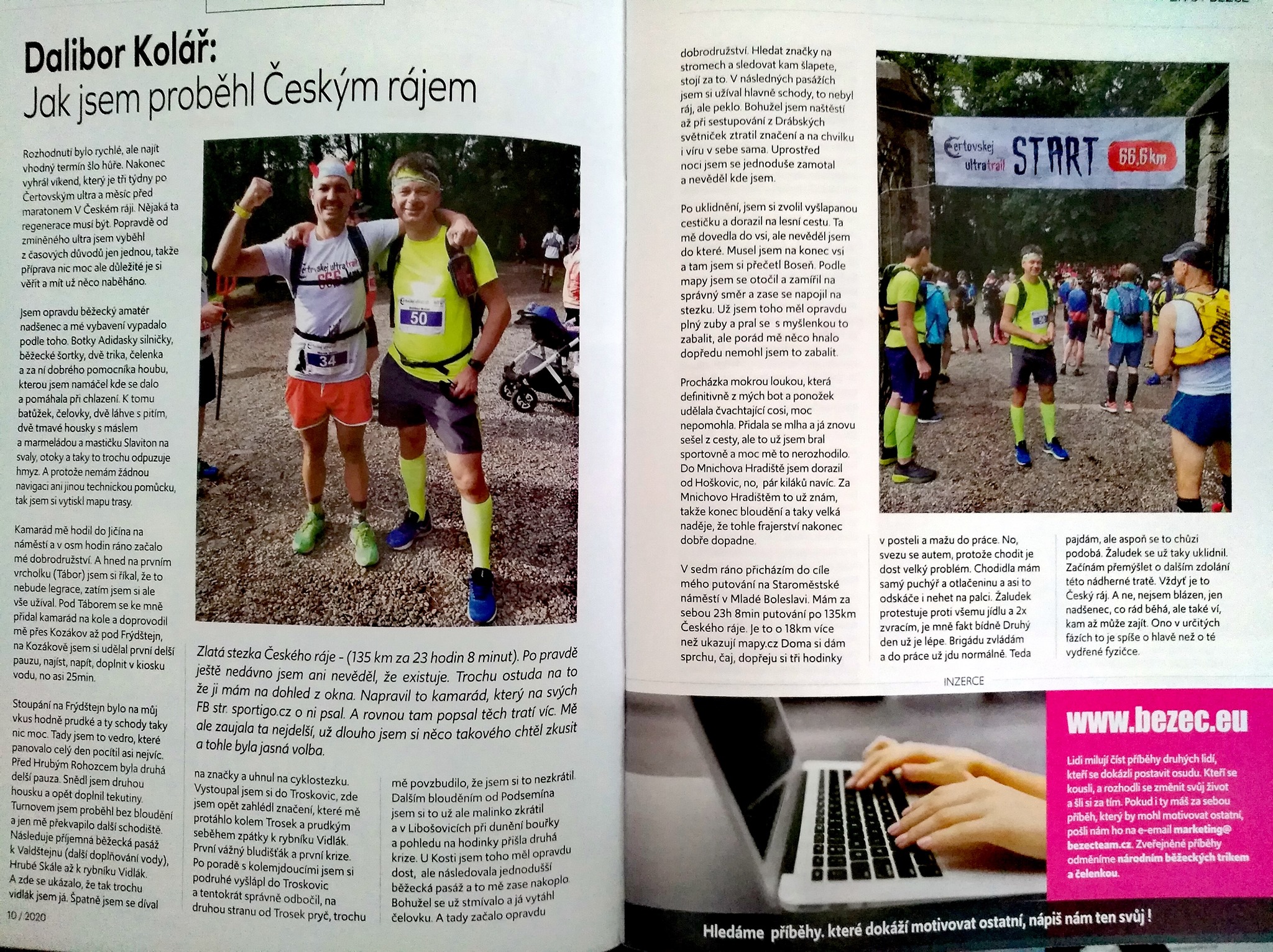 Zlatá stezka - Dalibor Kolář - časopis Běžec