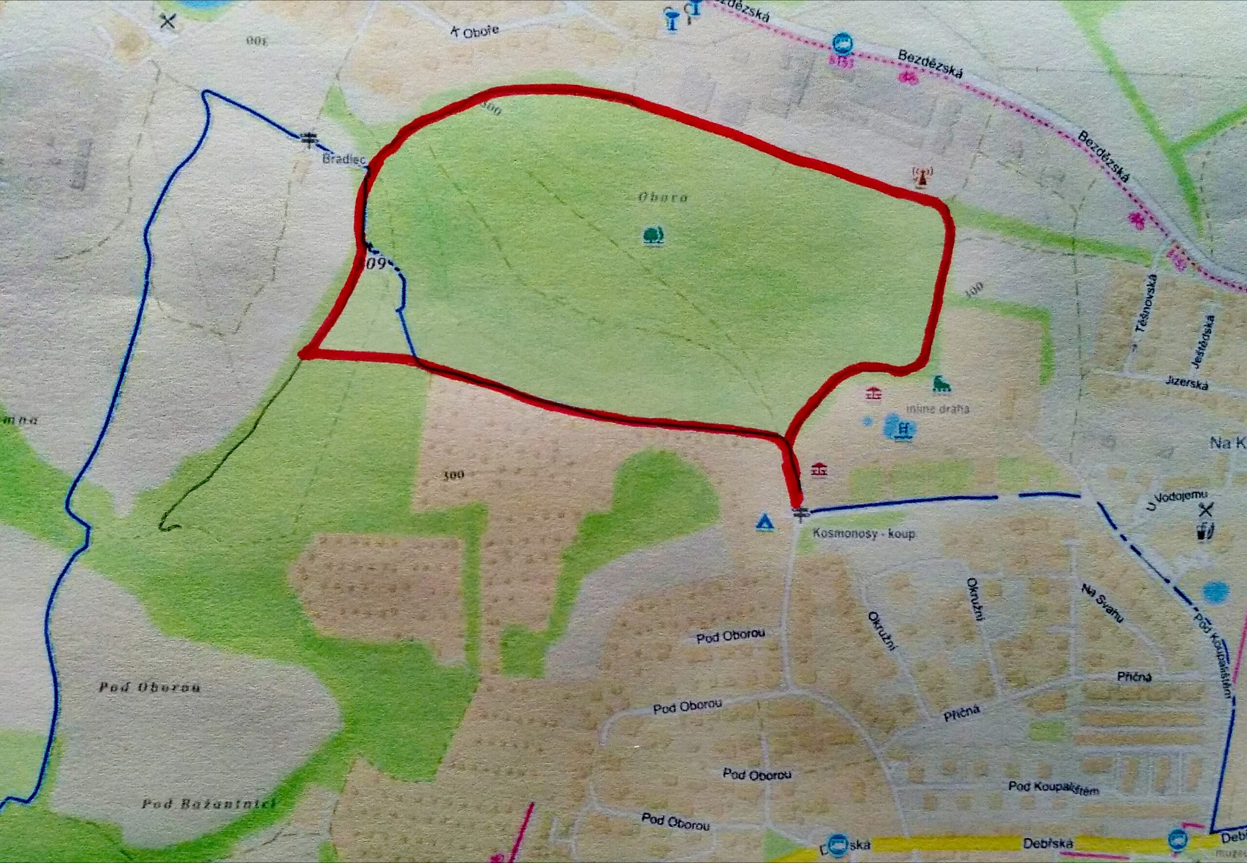 Obora - kratší okruh