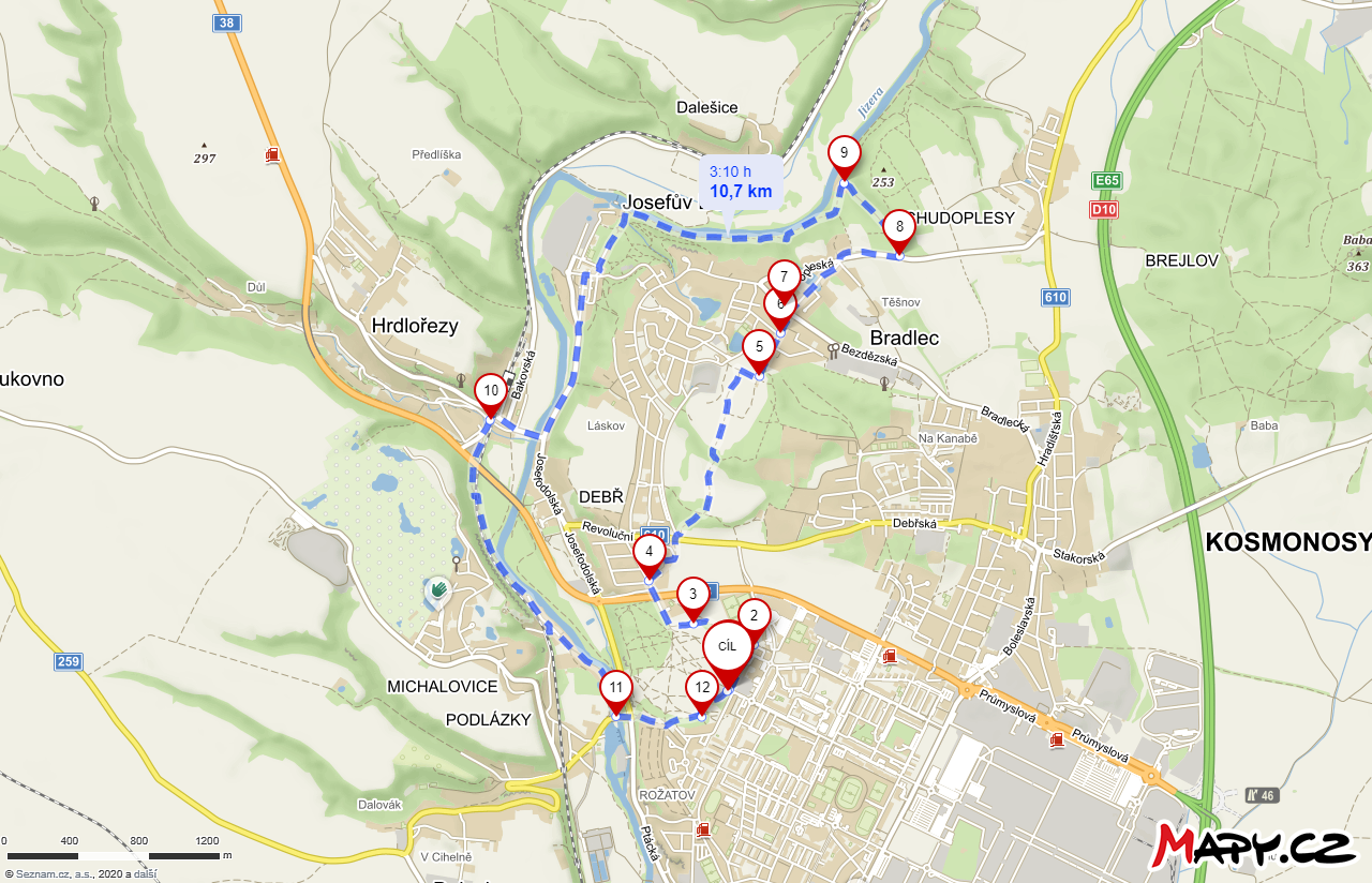 Přes Oboru a Bradlec k Jizeře