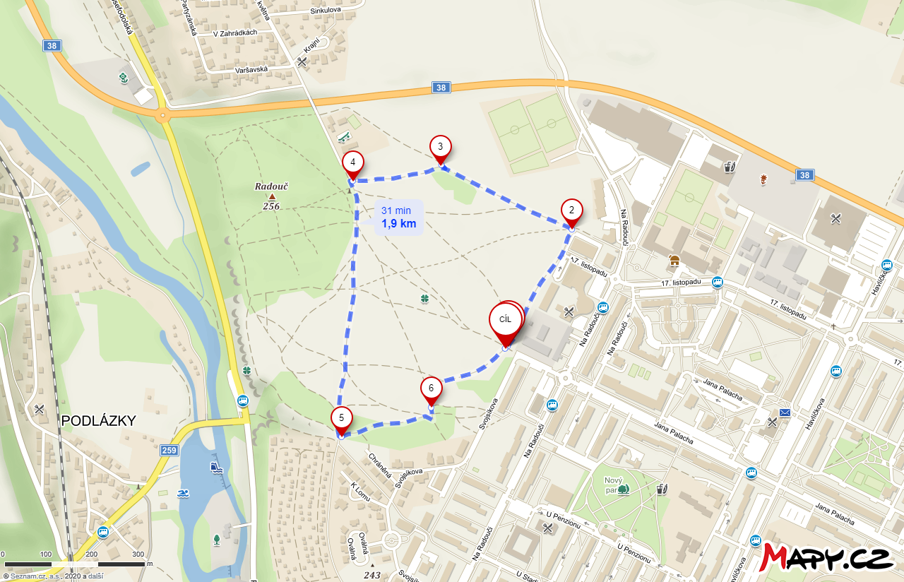 Radouč - základní okruh