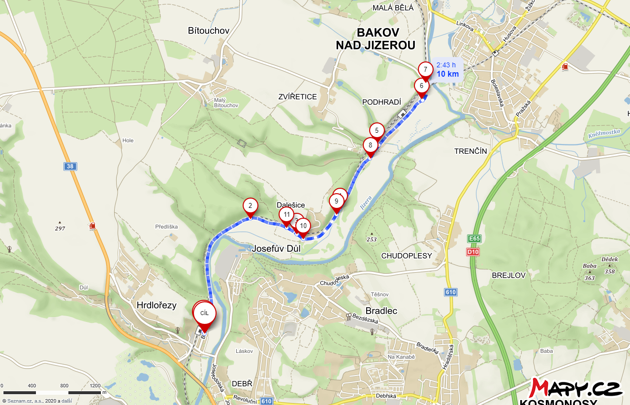 Údolí Jizery - silniční 10