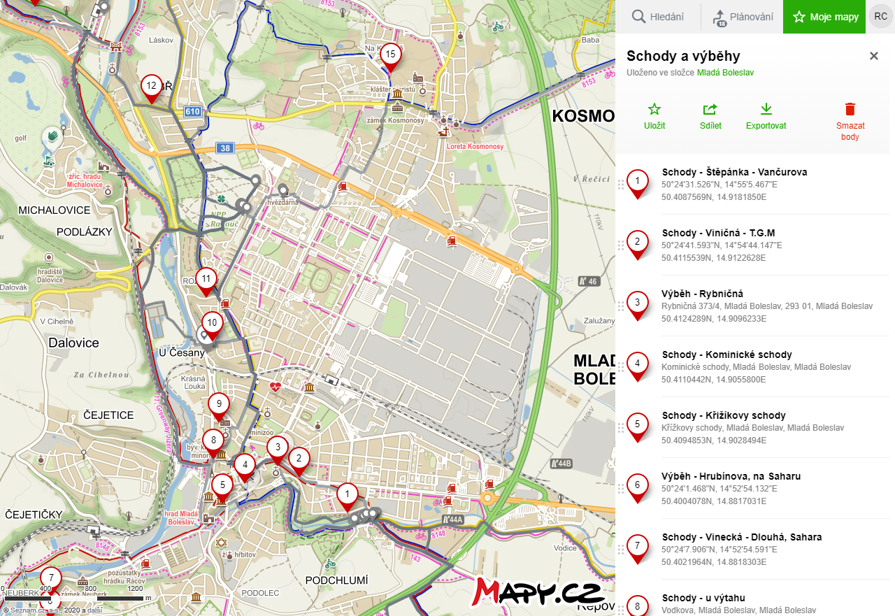 schody a výběhy Mladá Boleslav